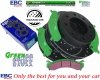 Przednie klocki GreenStuff + NAWIERCANE NACINANE tarcze hamulcowe EBC seria GD Hummer H2